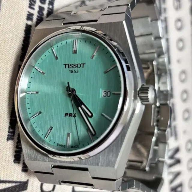 티쏘 prx 40mm 쿼츠 티파니앤코 라이트 그린 메탈시계 처분