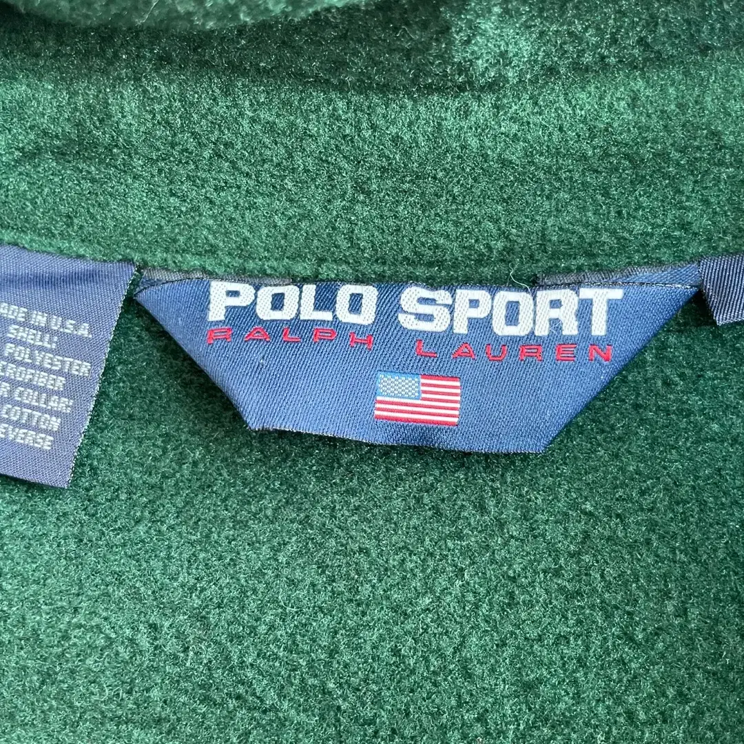 [ L ] 90S POLO SPORT 후리스 자켓 . 그린 105-110