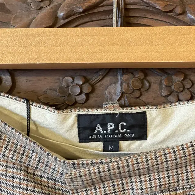 A.P.C 체크 팬츠 made in France