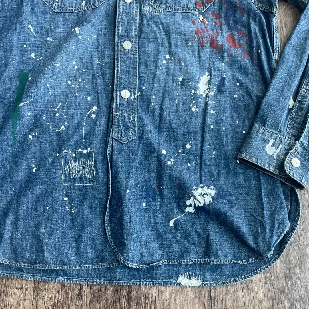 [S] Ralph Lauren Damaged DENIM SHIRTS