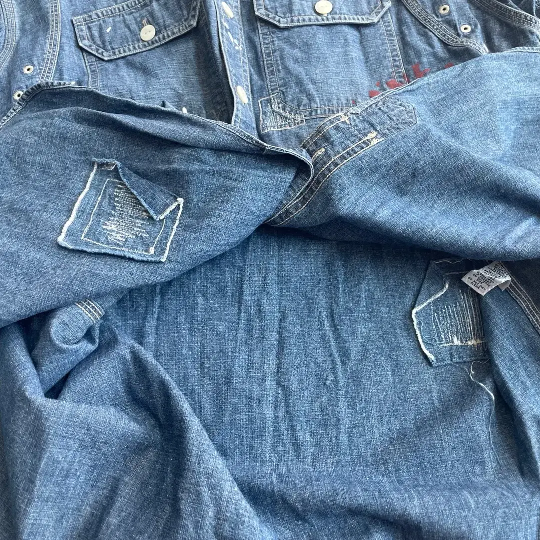 [S] Ralph Lauren Damaged DENIM SHIRTS