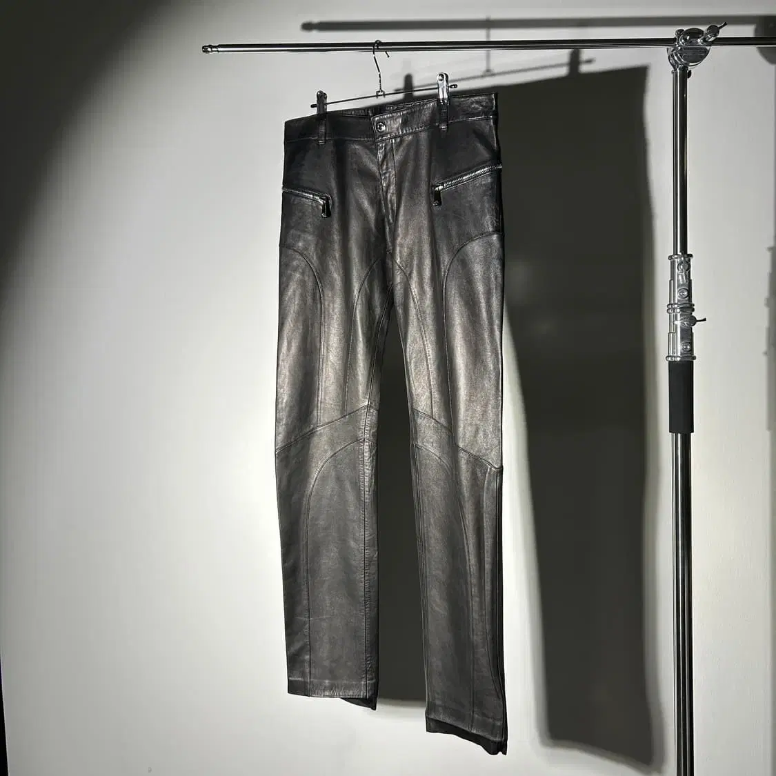 [UTC]Versace Biker ZIP Leather Pants