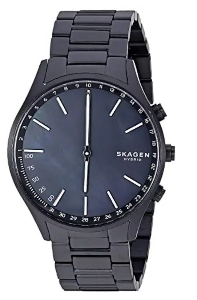 겐 하이브리드 워치  맨즈 호루스토 40MM 쿼츠 블랙 실버 SKAGEN