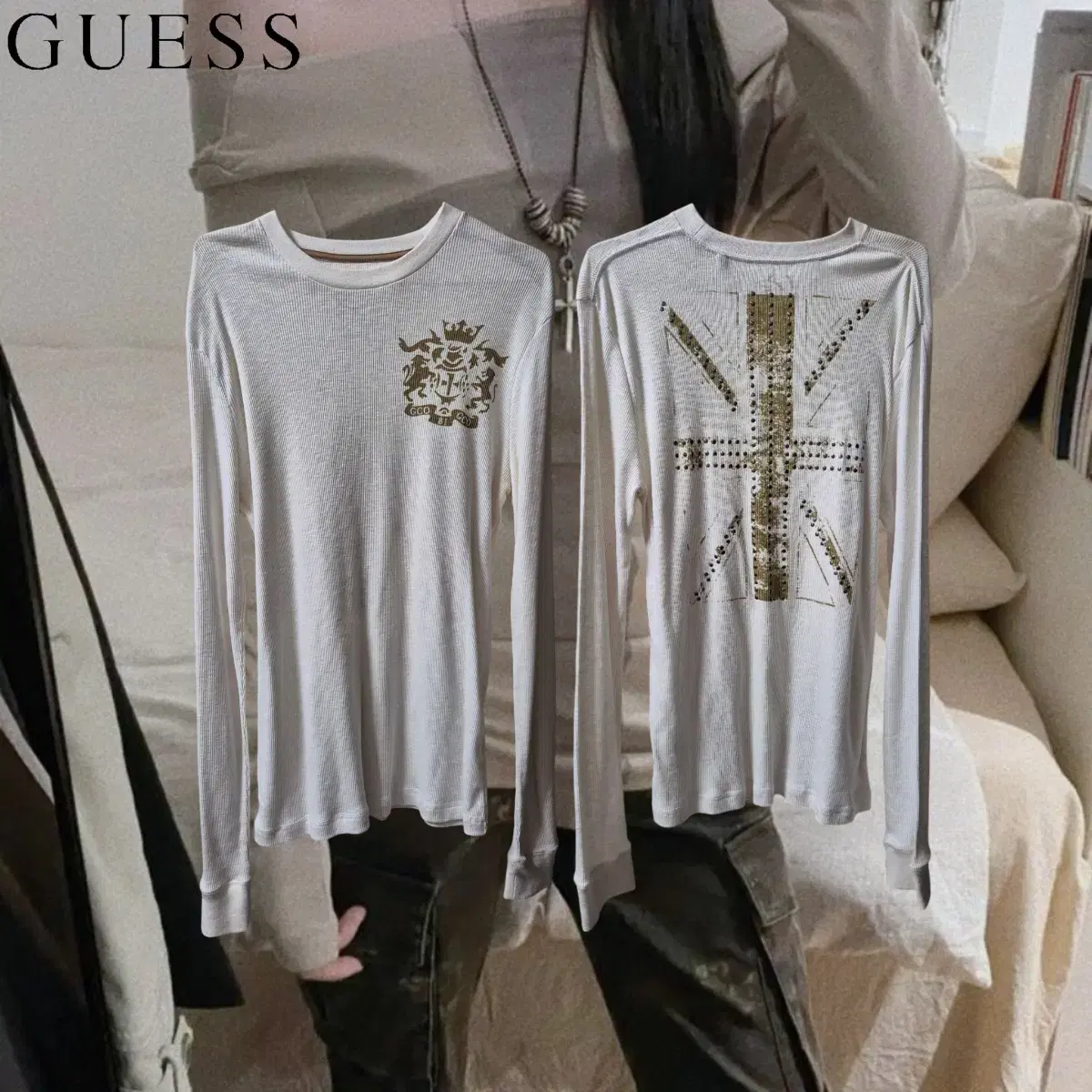 GUESS FUNCK Cross piercing rib top