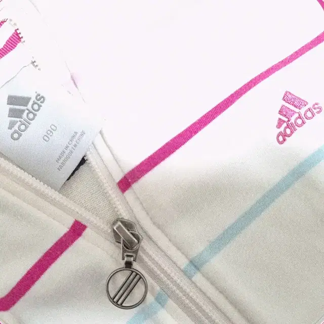 ADIDAS multi stripe hoodie zip-up