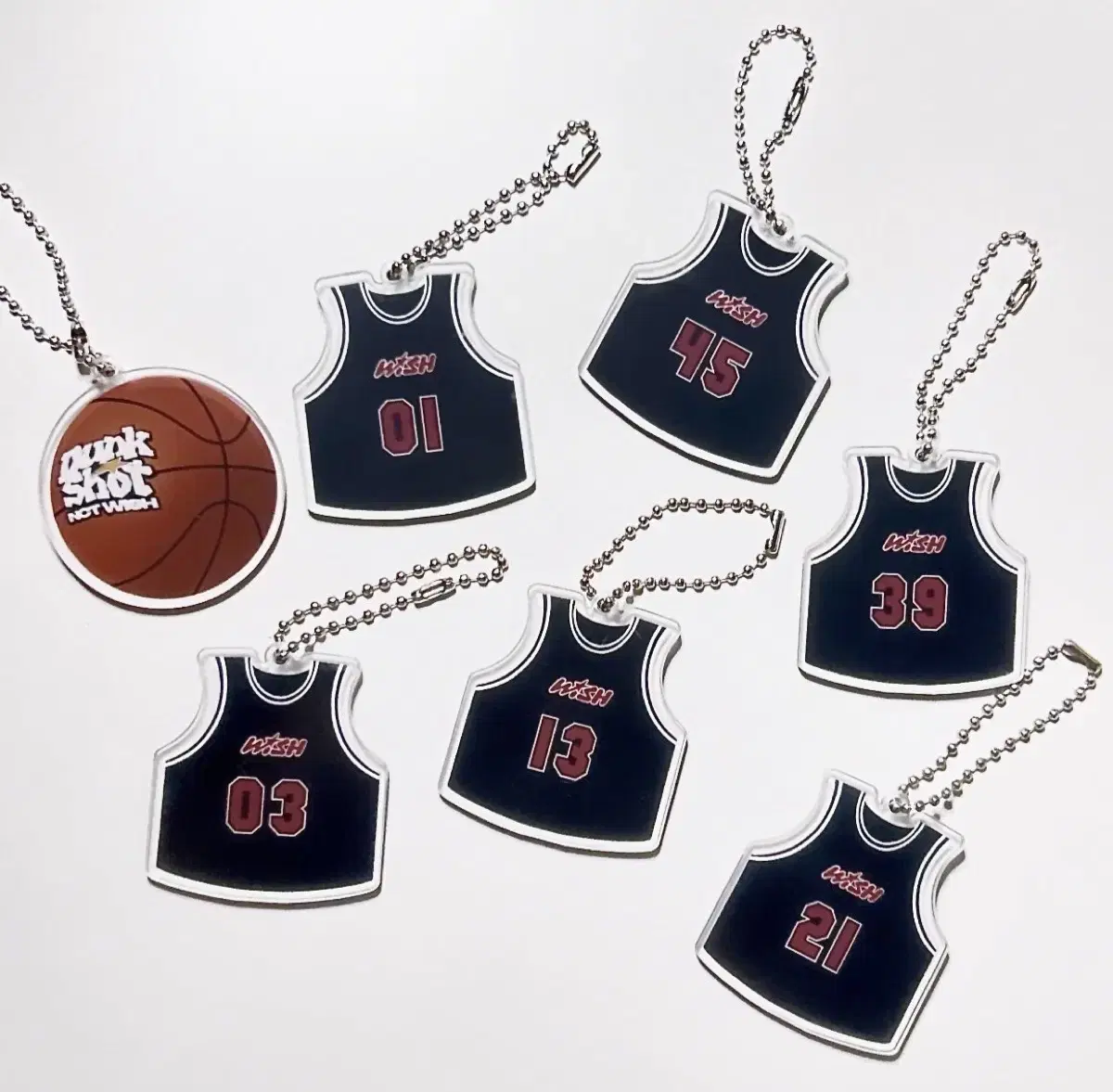 NCT wish dunk shot basketball uniform basketball keyring