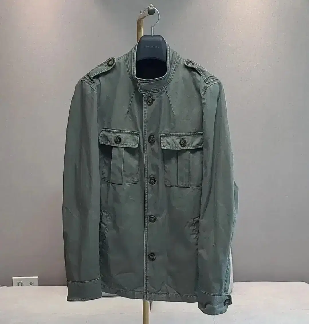 L ) ZARA Zara Men's Military Epaulette Jacket