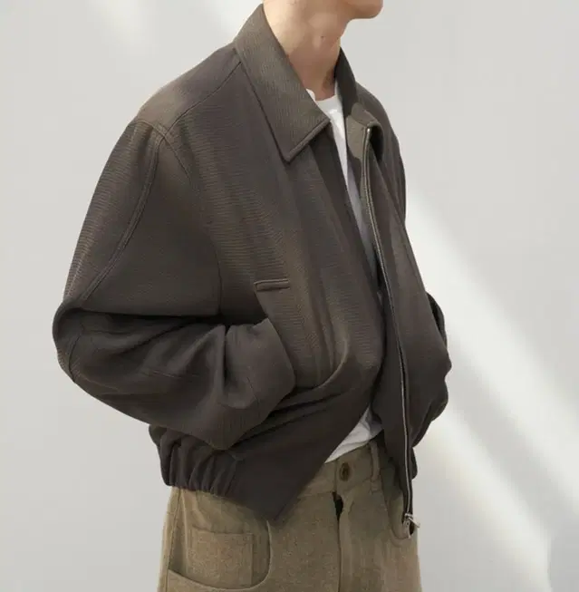 Wavy Placket Drizzer Jacket(brown)