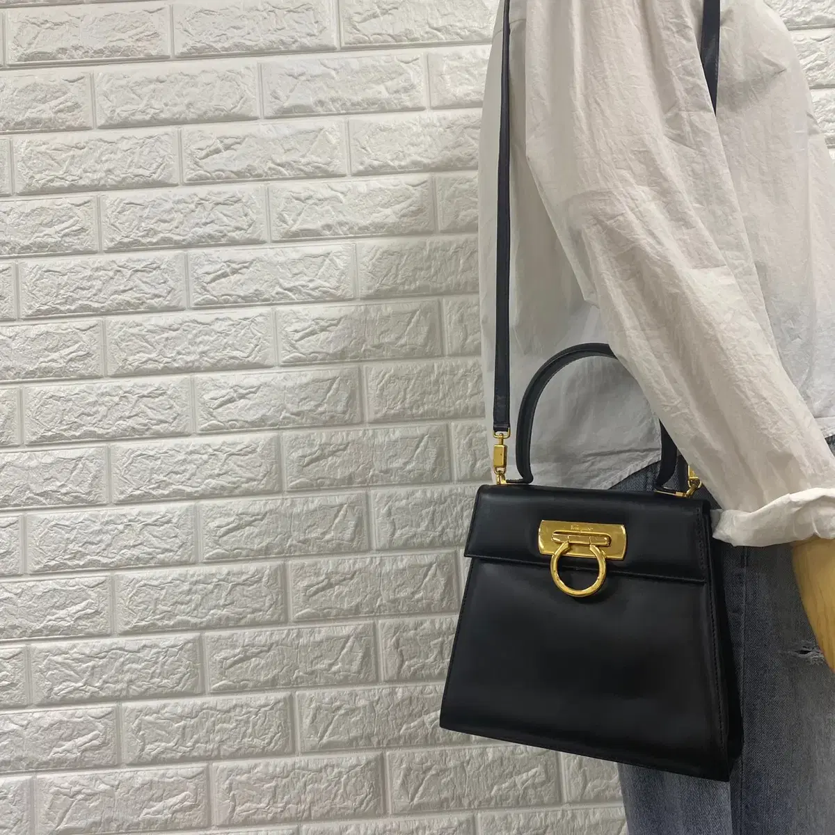 FERRAGAMO / 빈티지 페레가모 간치니 스몰 켈리백 / 투웨이백