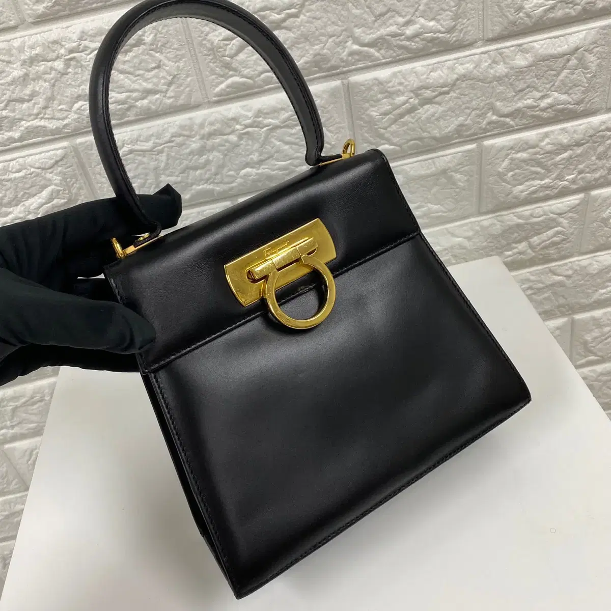 FERRAGAMO / 빈티지 페레가모 간치니 스몰 켈리백 / 투웨이백