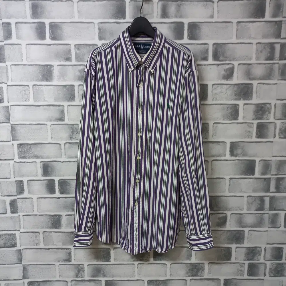 9-26/Ralph Lauren Violet Striped Shirt Men