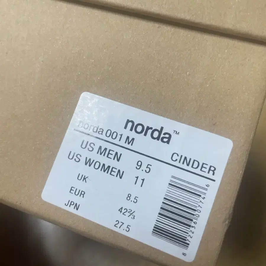 Norda 001 cinder US men 9.5(275)