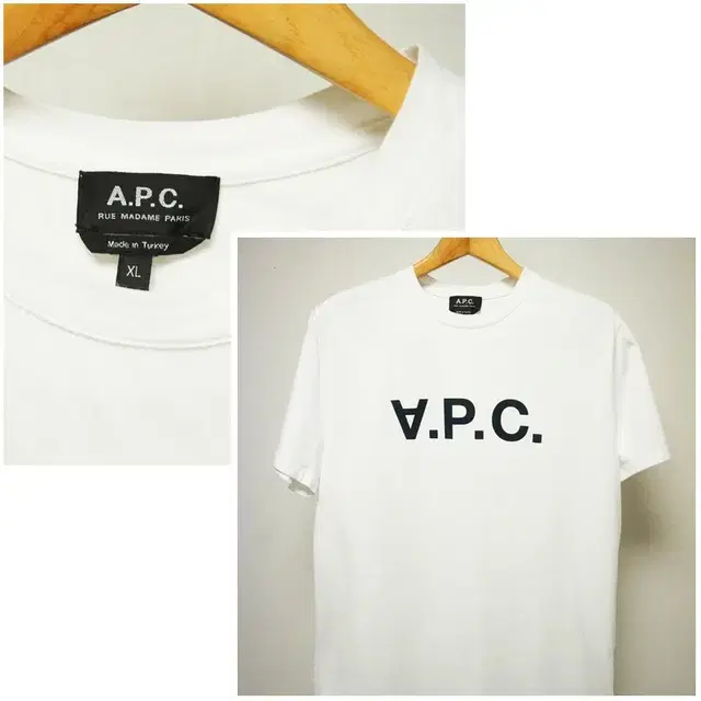 A.P.C 아페쎄 빅로고 라운드 티셔츠 남성100