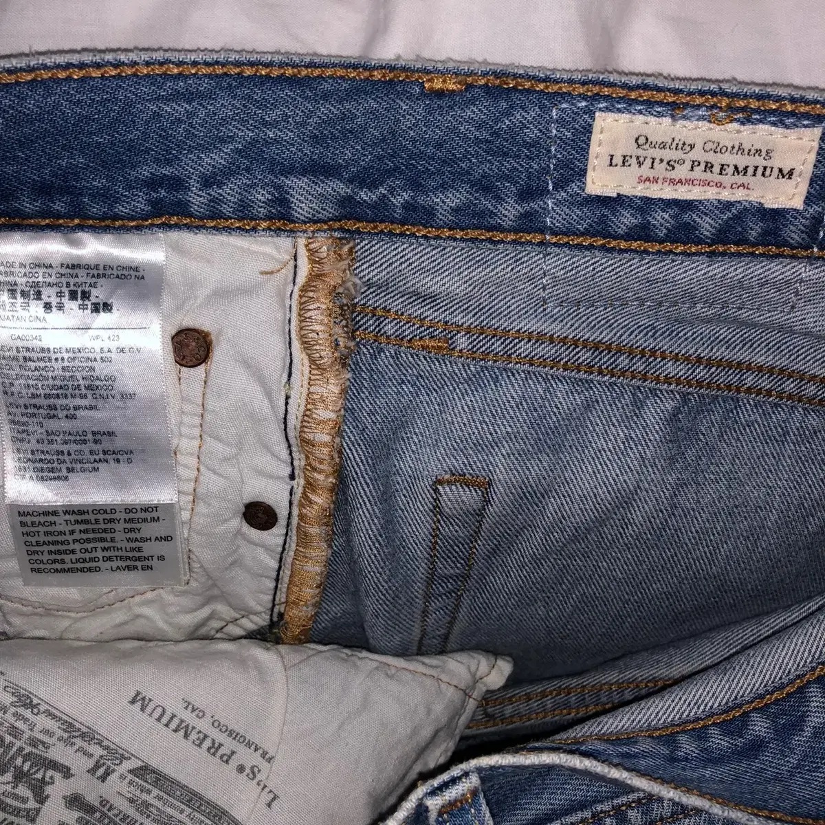 (W28, L26) Levi's 501 오리지널 빈티지 데님 팬츠