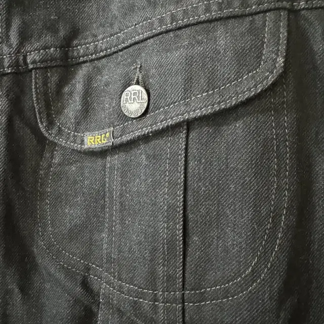 rrl 더블알엘 데님 자켓 블랙 xl