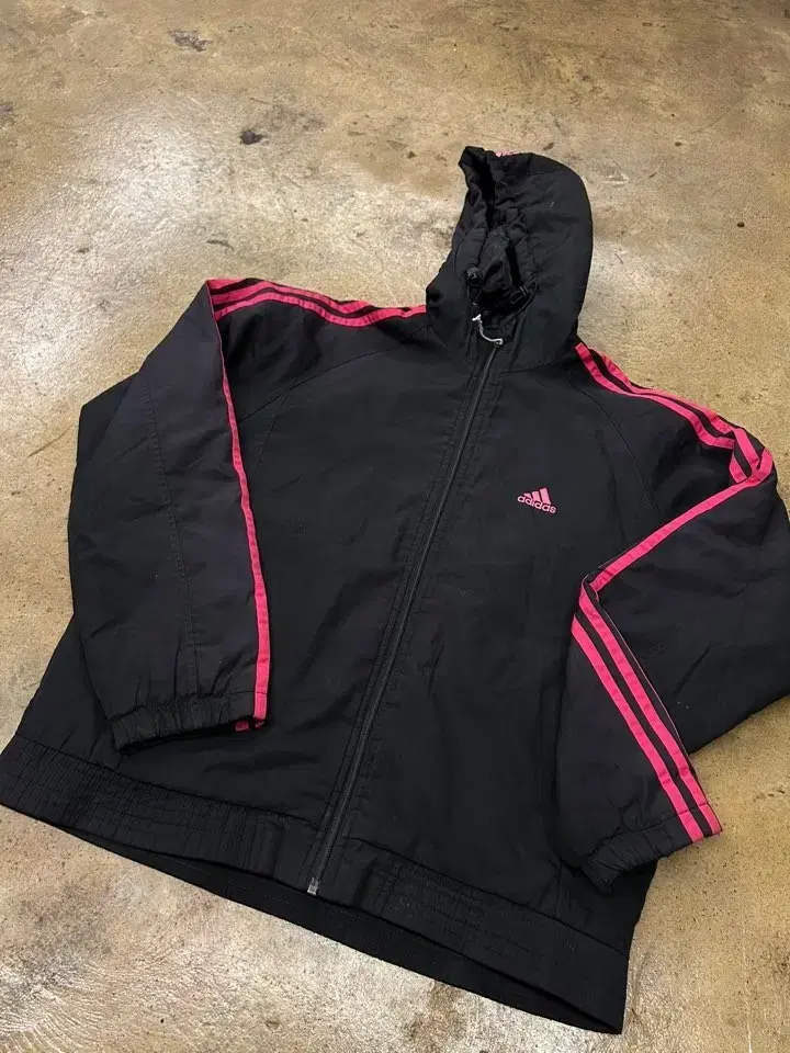 (정품/95) adidas3선Jumperblack pink