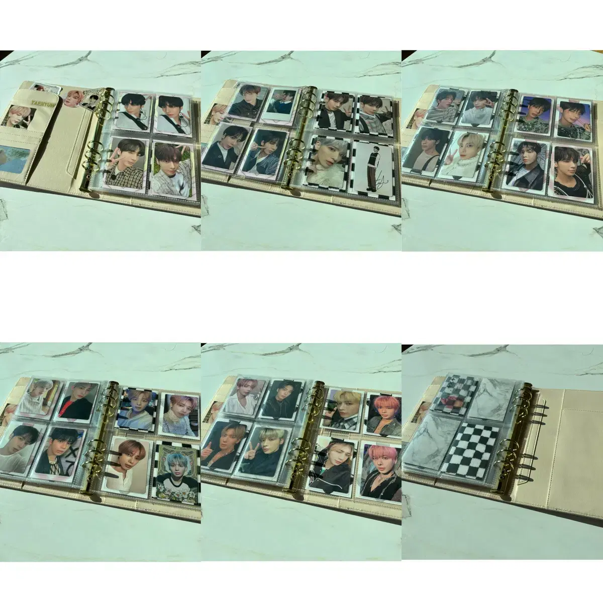 (급처) taehyun photocard 37장 + minuet macaron binder bulk 포카대량판매 합니다.