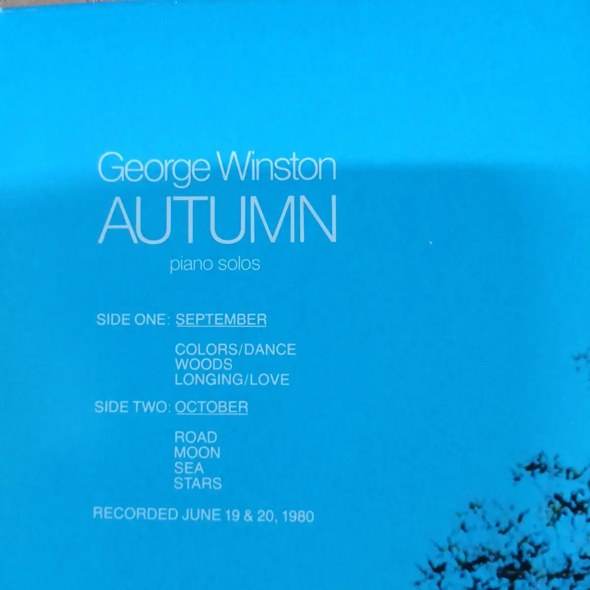 Lp중고 George Winston - AUTUMN 음반 판매합니다.