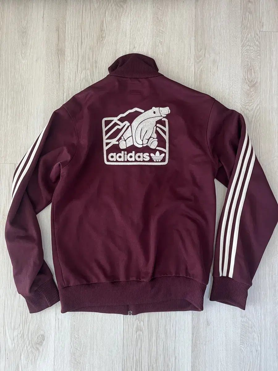 adidas Burgundy Beckenbauer Whiteline Tracktop 100