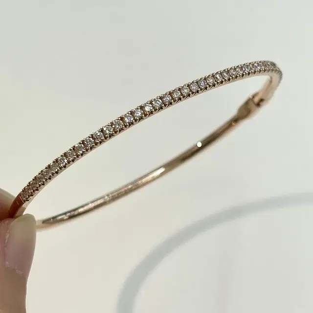 14k 최상급 랩다이아 뱅글 팔찌 17cm 새상품