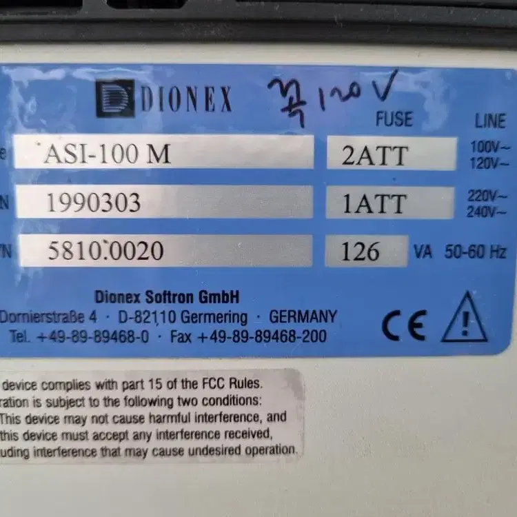 DIONEX ASI-100 자동 시료주입기