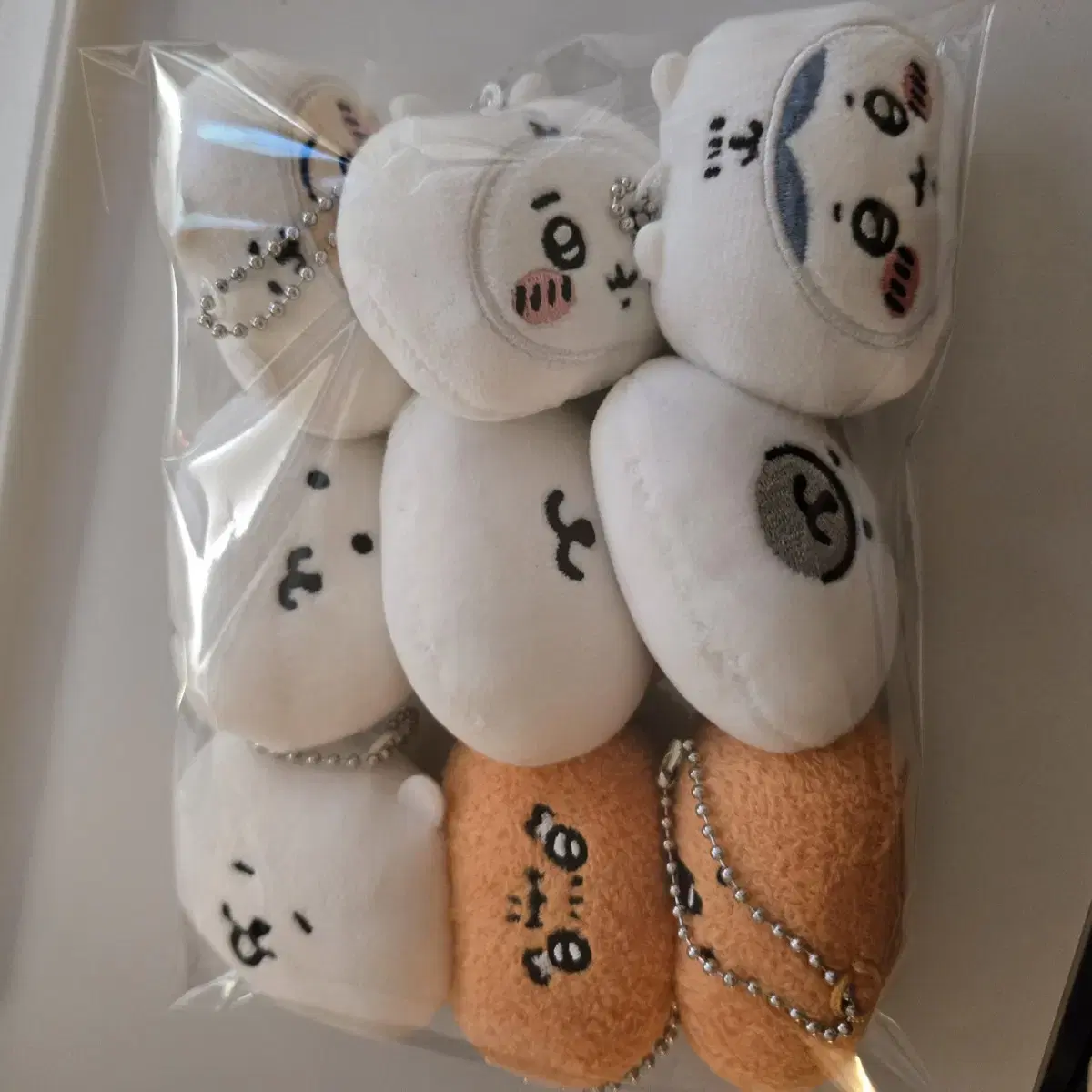 Bulk Set of 9 Joke Bear Face Keyrings (Drops Removed)