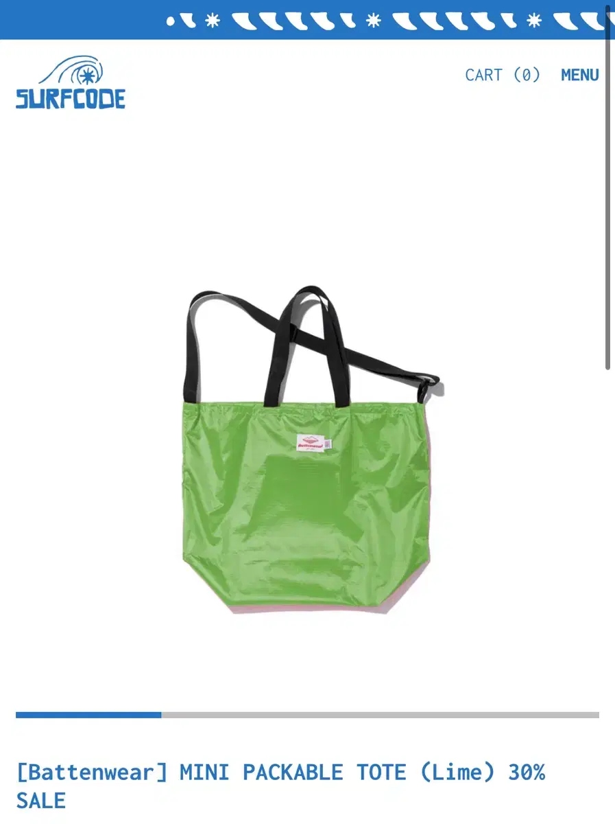 Battenwear MINI PACKABLE TOTE 미니 토트백