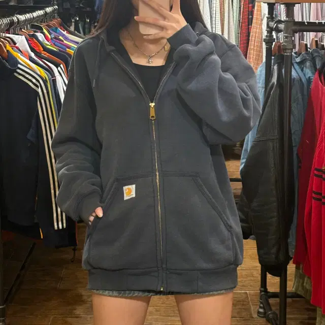 [HI] CARHARTT 칼하트 후드 집업 다크그레이 (S)