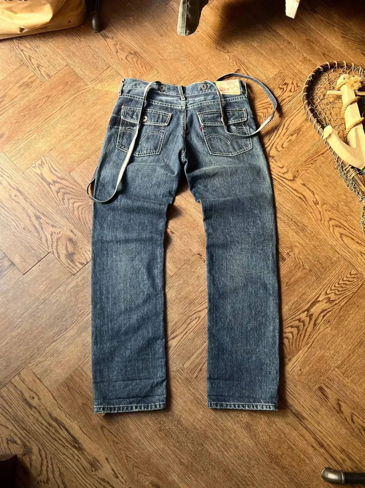 [32]Levi's Japan Suspender Vintage Wash Denim Pants