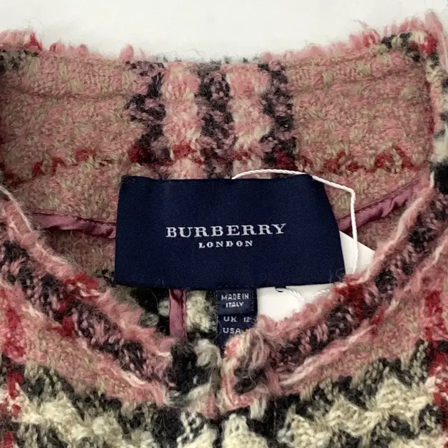 Burberry 버버리 노바체크 핑크 트위드 자켓