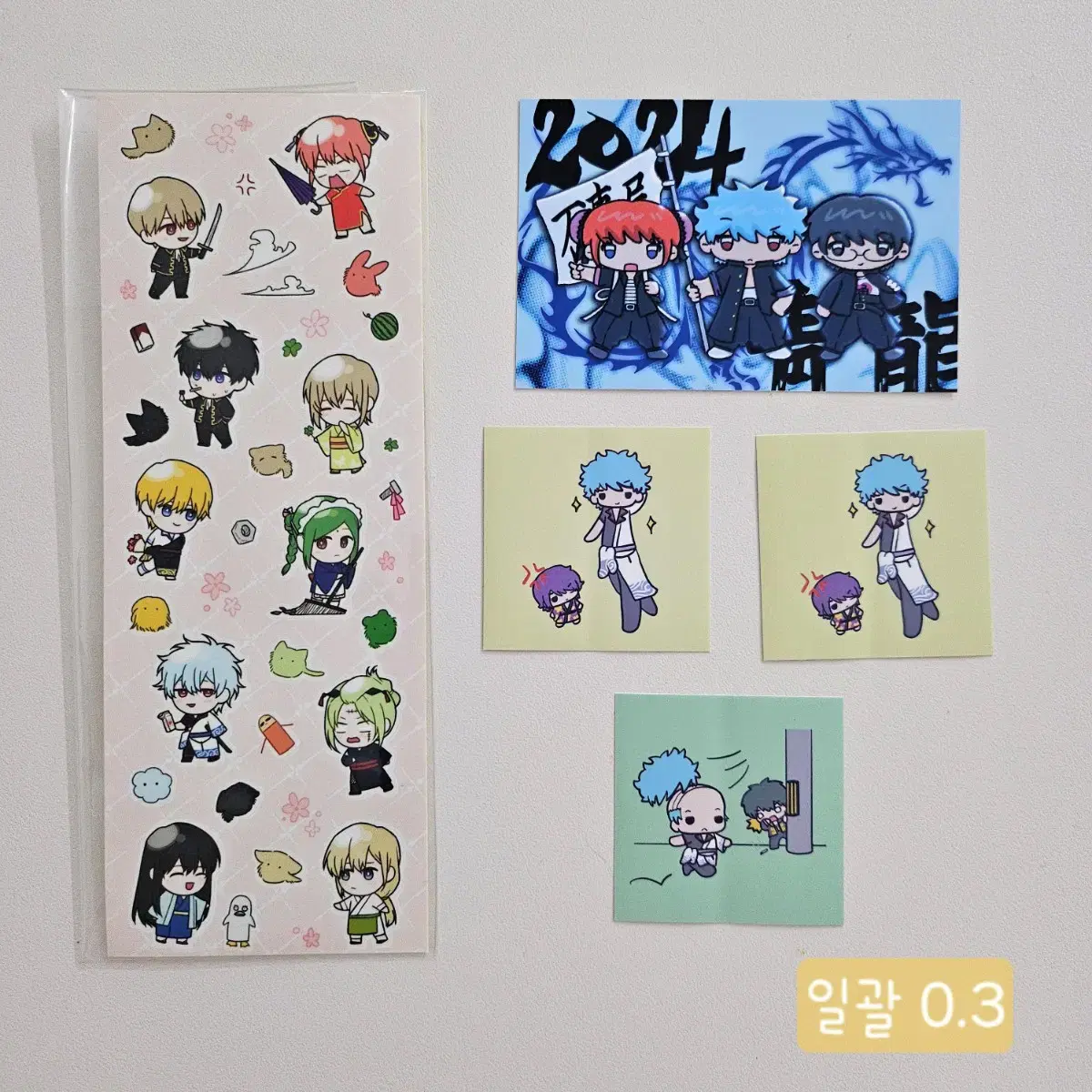 [unsealed] Gintama sticker with Sogo Kintoki and Mijoo pre-order benefit 