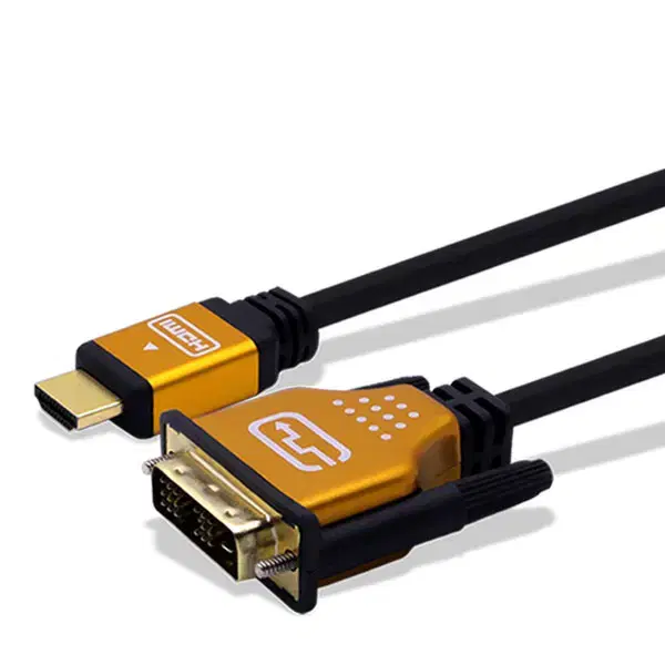 양방향지원 4K해상도 HDMI 2.0 to DVI-D 메탈케이블 2m