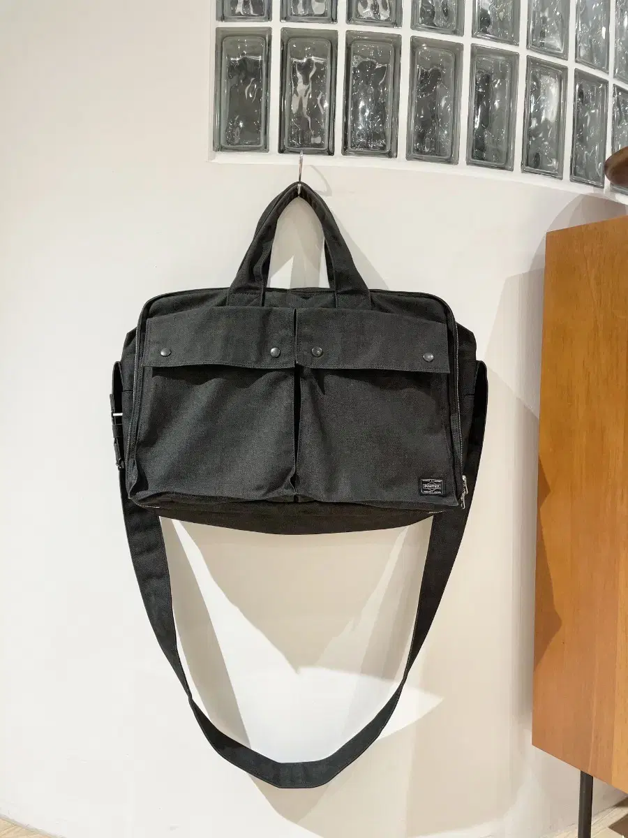 PORTER denim boston bag