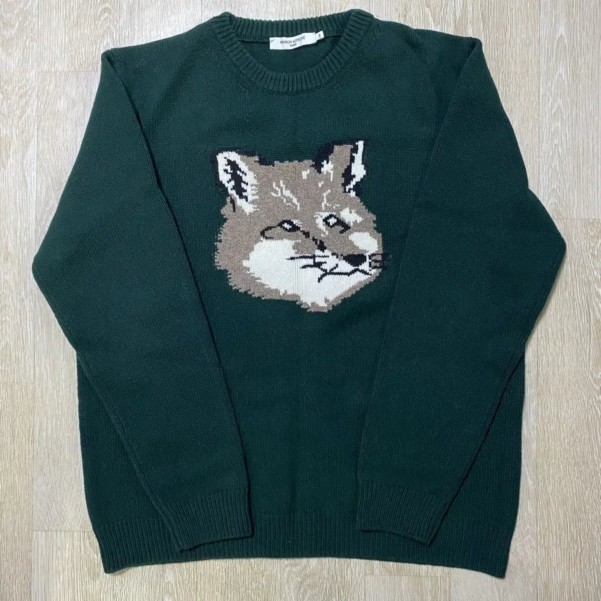 [XXL] Maison Kitsune Foxhead Knit Green