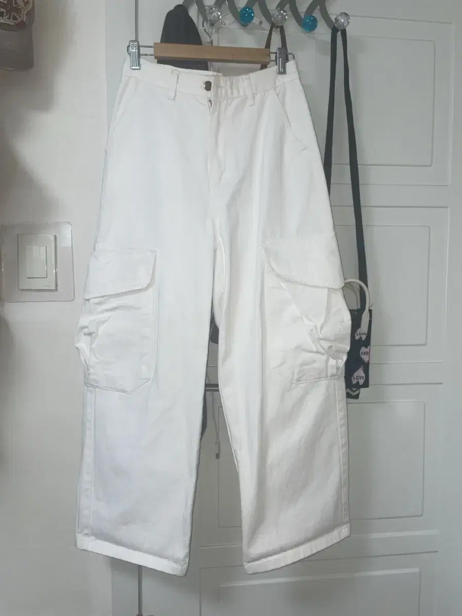 White cargo pants