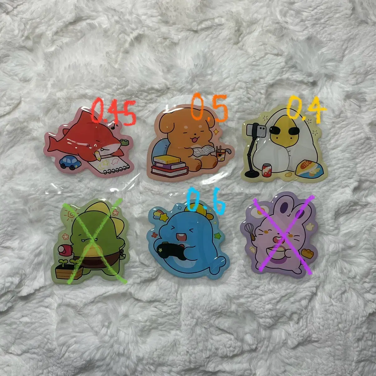 Sleepground pop up pixelly epoxy sticker wts larder duckskeleton dinosaurSleepgroundSuhyeon