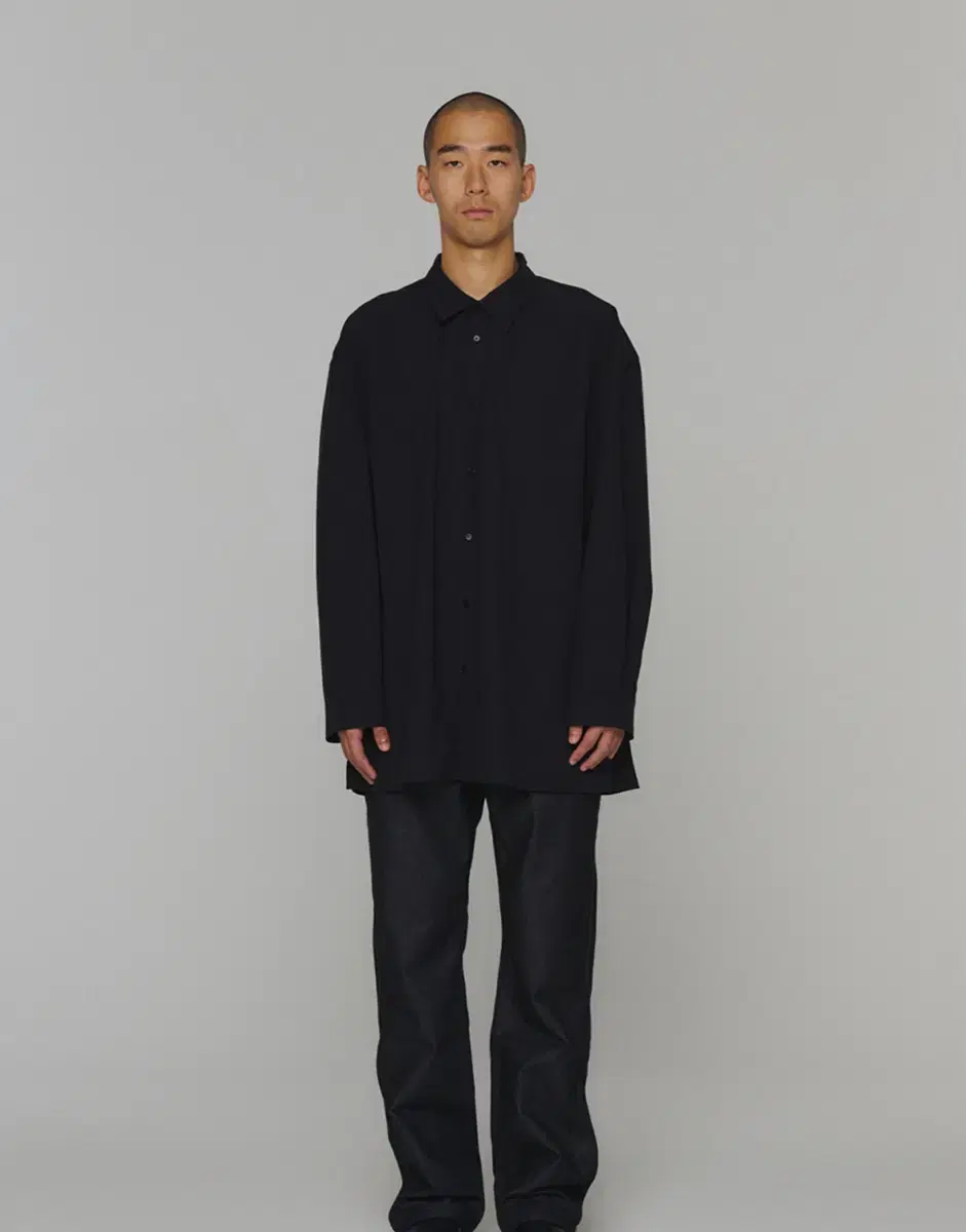 아모멘토24FW ORGANIC COTTON SHIRRING SHIRTS