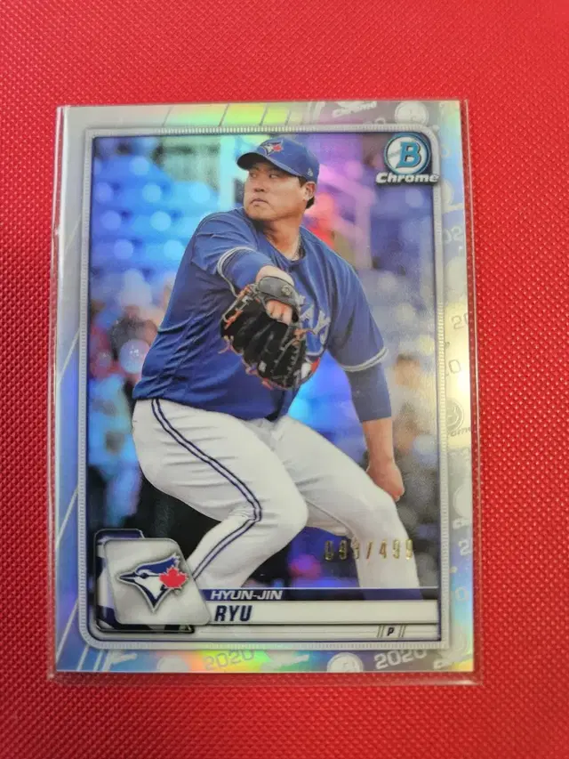 류현진 2020 Bowman Chrome 리플렉터 카드