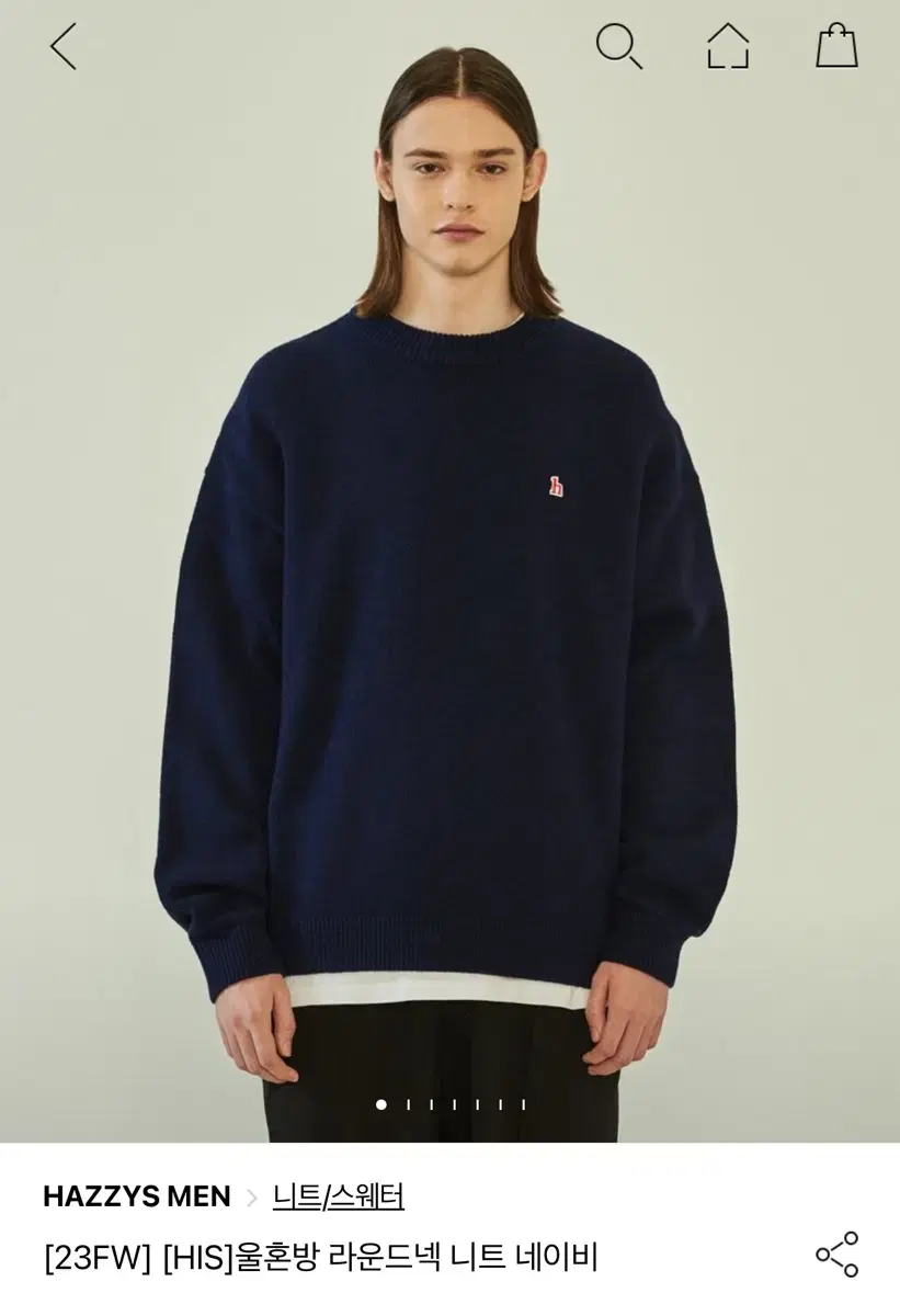 Heath Hedges Knit Navy New