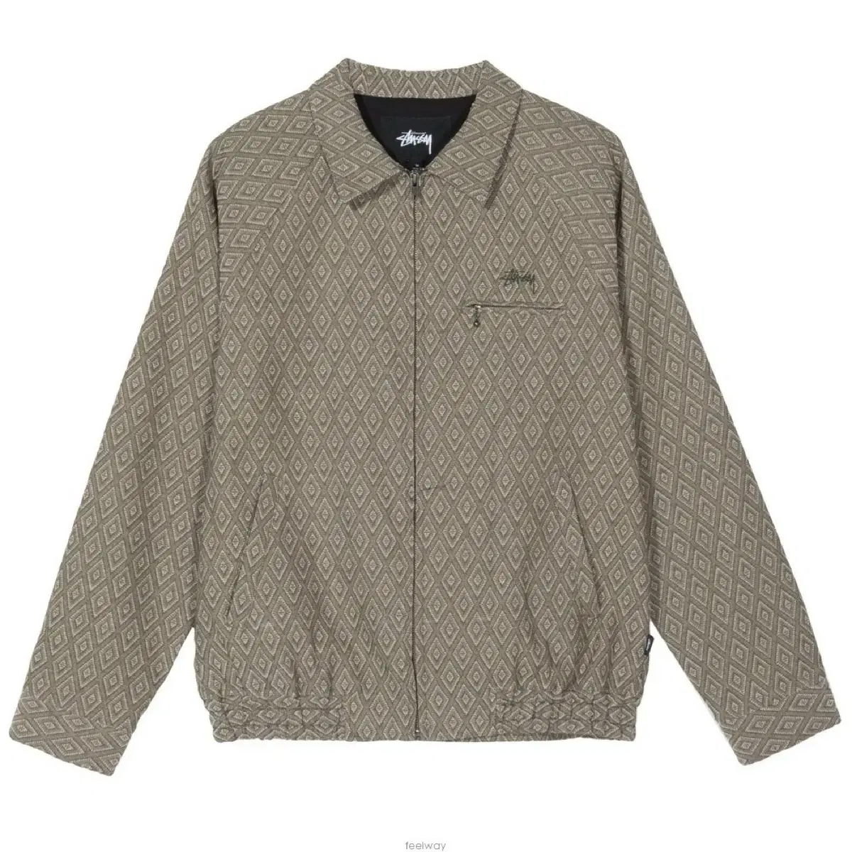 Stussy Brian diamond pattern jacket size M