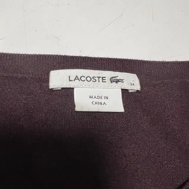 LACOSTE 라코스테 버건디 니트가디건(M)