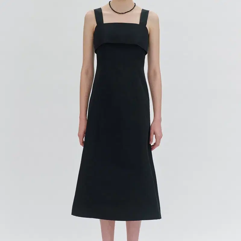 르누이 Anna square neck dress (Black)