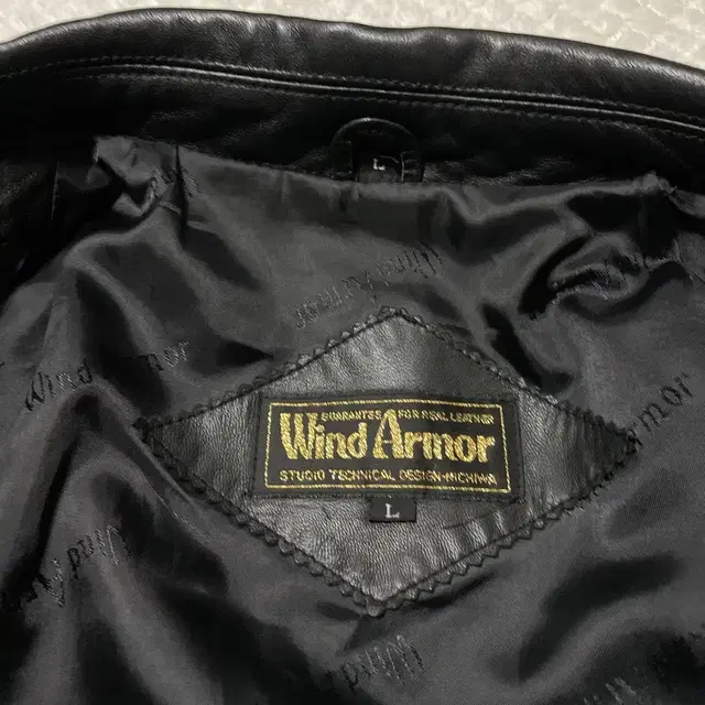 [L] 윈드 아머(Wind Armor) 웨스턴 무드 양가죽 레더 카 코트