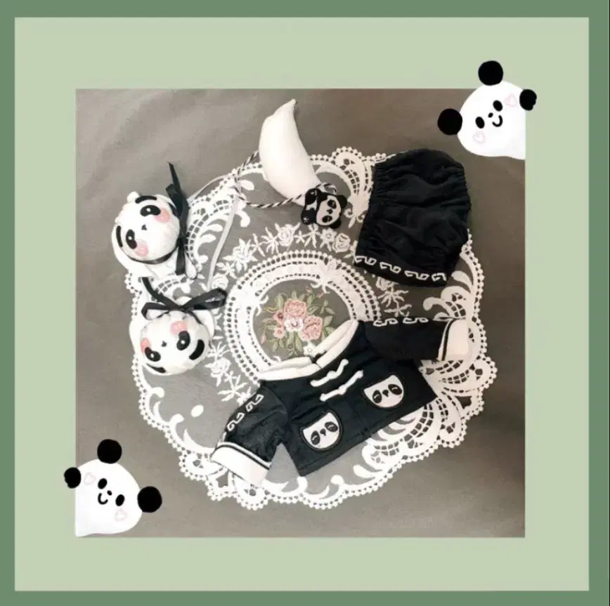 20cm Cotton Doll Clothes Panda Chef 1.3