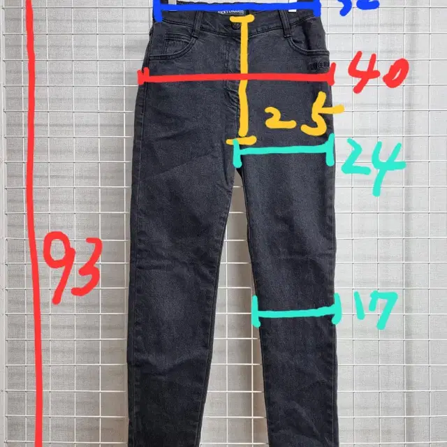 럭키슈에뜨 스판 스키니 블랙 바지 36