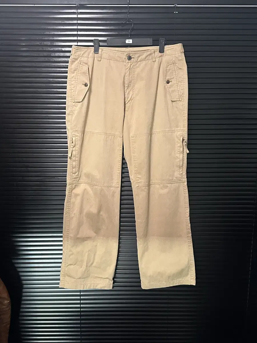 Beanpole Beige Cargo Wide Leg Pants jin 35 36 Western