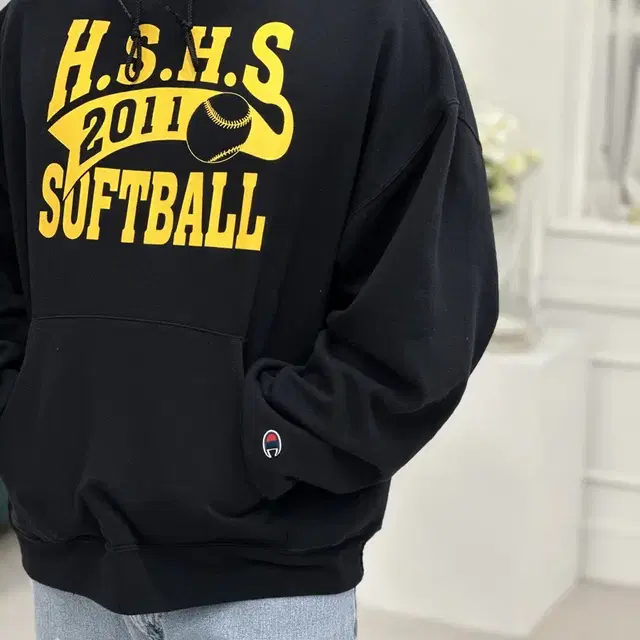 [XL] 챔피온 H.S.H.S. softball 후드 티셔츠