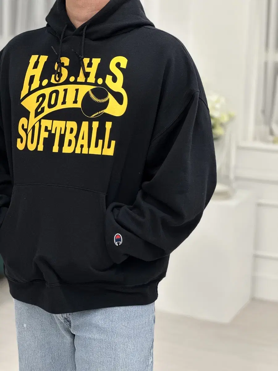 [XL] 챔피온 H.S.H.S. softball 후드 티셔츠