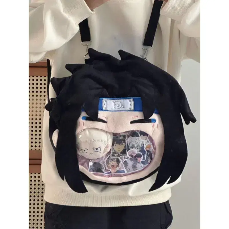 만화 애니 굿즈 가방 이타백 클리어백 나루토 사스케 하울 캔뱃지