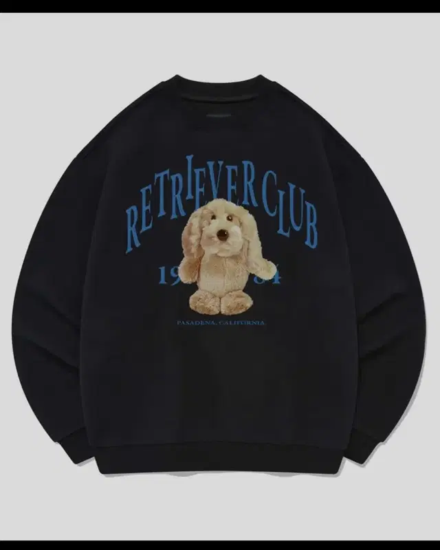 리트리버클럽 RETRIEVER DOLL CREWNECK [BLACK]